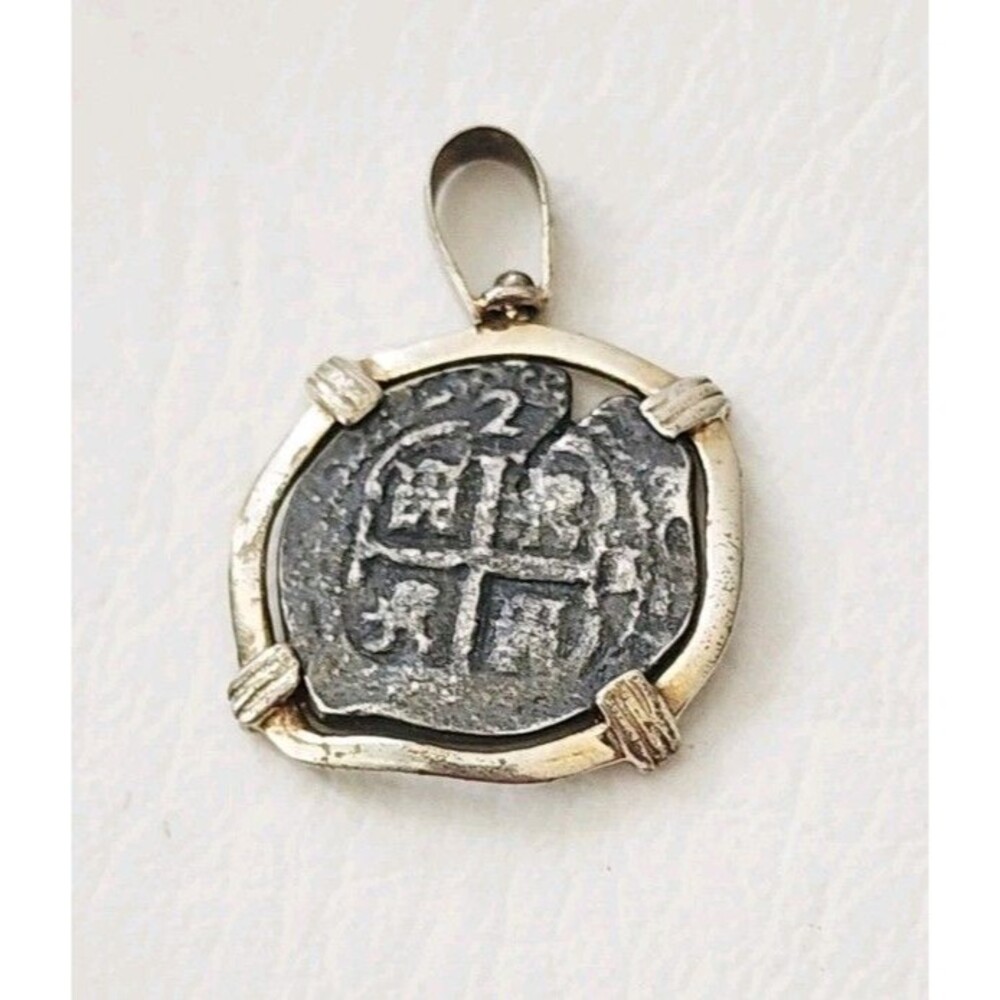 Vintage ATC Sterling- ATOCHA One Reale Spanish Shipwrecked Copy Coin Pendant
